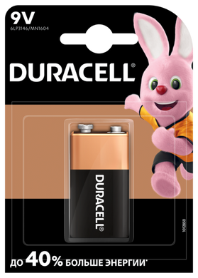 Батарейки DURACELL Basic 9V "Крона" 6LR61 1шт (5000394066267)