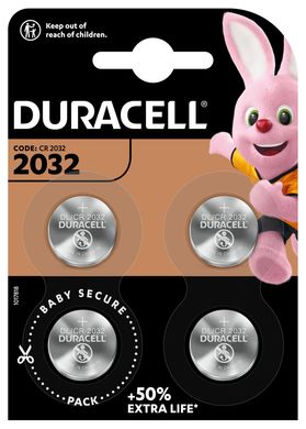 Батарейки DURACELL Литиевая 3V 2032 4 шт (5000394071780)