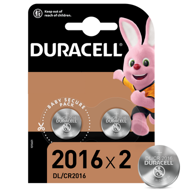 Батарейки DURACELL Литиевая тип "таблетка" 3V 2016 2 шт (5000394045736)