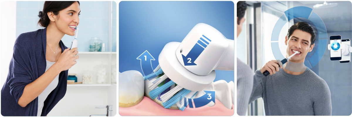 як чистити зуби електричною зубною щіткою