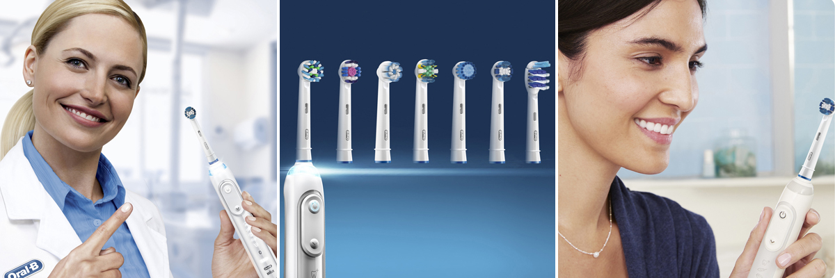 электрические зубные щётки Braun Oral-B и насадки для них