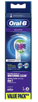 Насадка для зубной щетки Oral-B EB 18pRB-4 3D White CleanMaximiser (Клин Максимайзер)