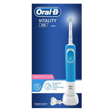 Зубна щітка Oral-B Vitality D100 PRO Sensitive Clean blue (блакитна)