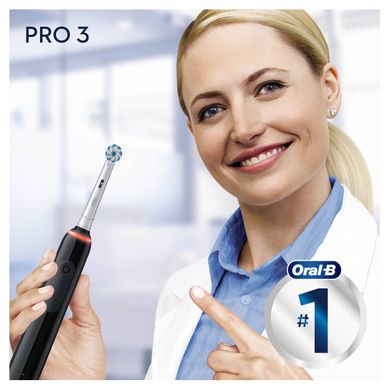 Зубна щітка Oral-B Pro 3 3500 D505.513.3 Cross Action Black (чорна) + футляр