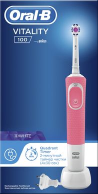 Зубная щетка Oral-B Vitality D100 PRO 3D White Pink (Розовая)