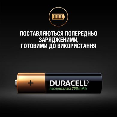 Акумулятор Duracell Turbo AAA 750 мА·ч 4 шт (5000394045019)