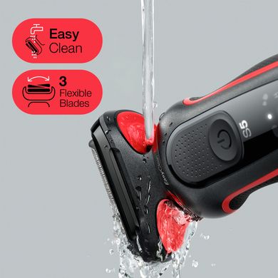 Електробритва Braun Series 5 51-R1200s BLACK / RED Wet&Dry