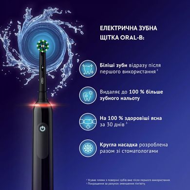 Зубна щітка Oral-B Pro 3 3000 Pure Clean Black (D505.513.3) чорна