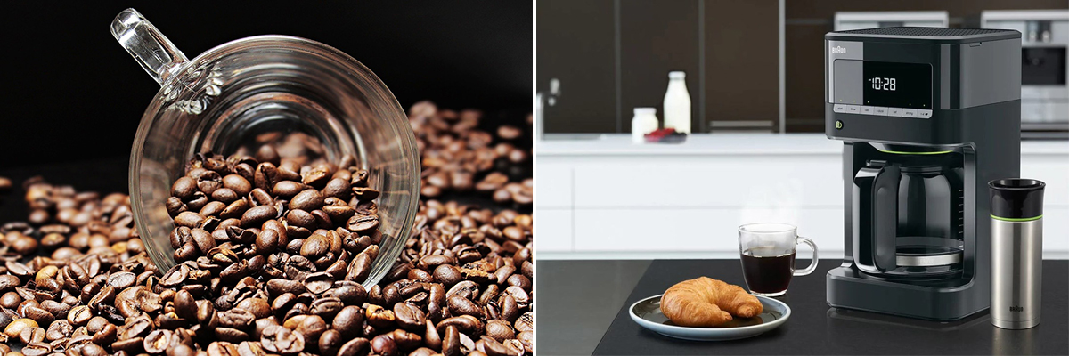 фильтрованный кофе в капельной кофеварке Браун