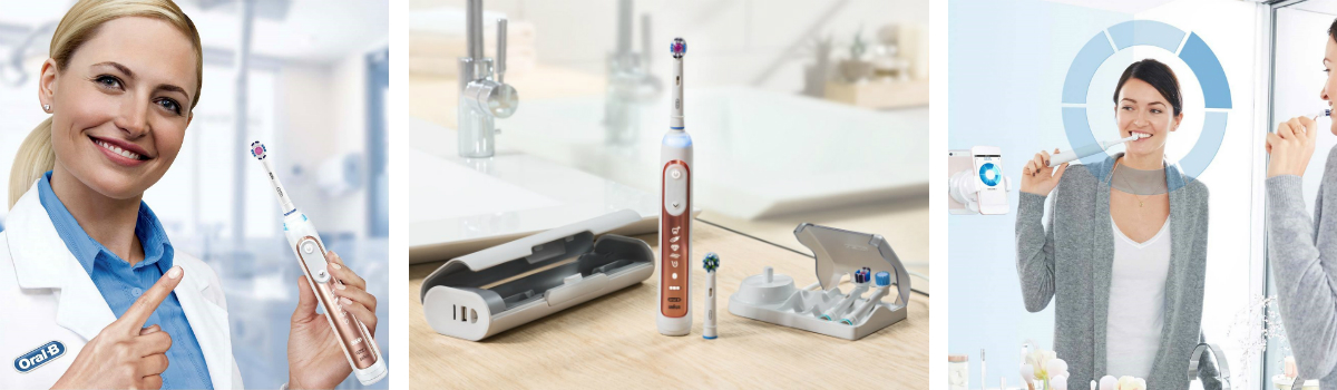 использование и комплектация электрической зубной щётки Oral-B Braun