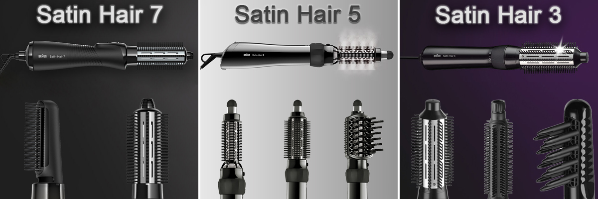  моделі фен-щіток Braun Satin Hair 7, 5 та 3